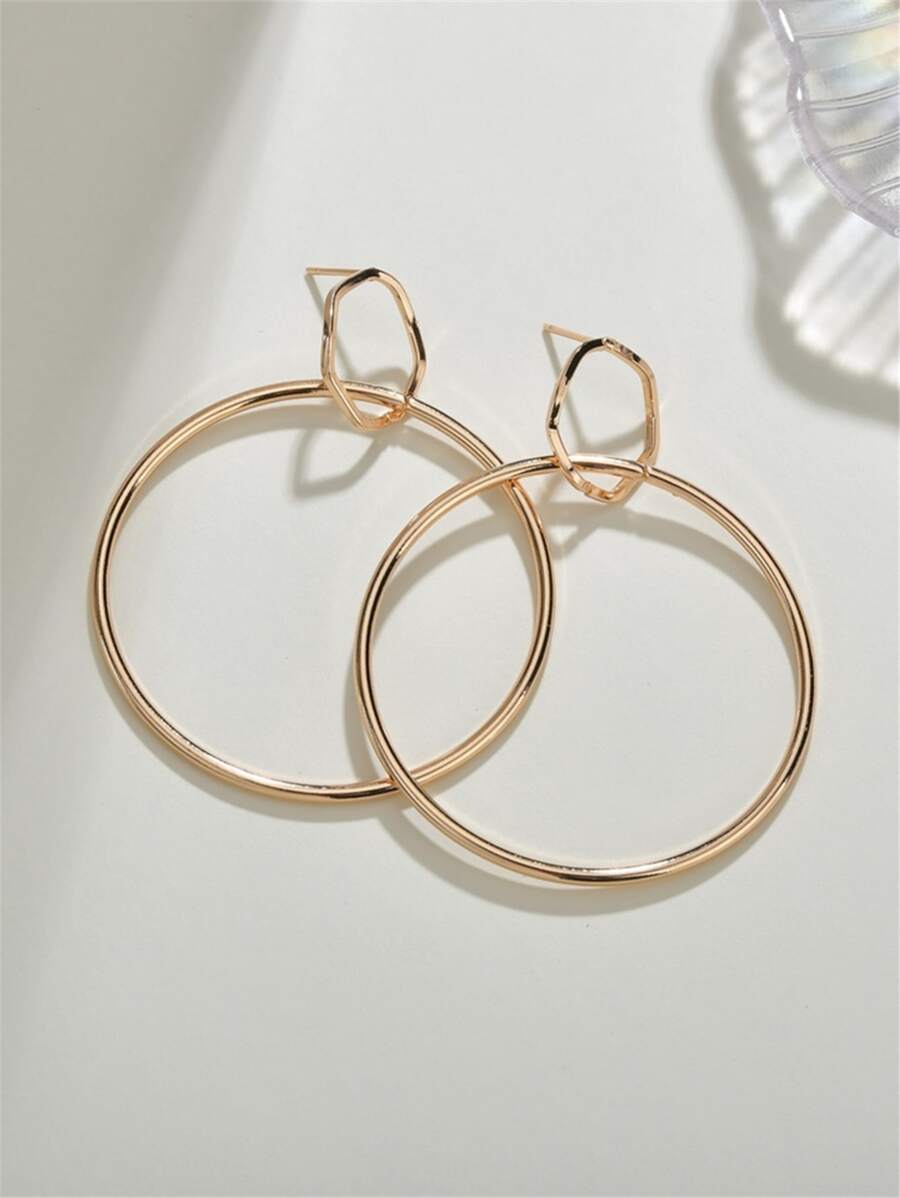 Pendientes con diseño redondo - Amarillo Oro - Ver 1