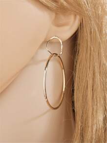 Pendientes con diseño redondo - Amarillo Oro - Ver 2