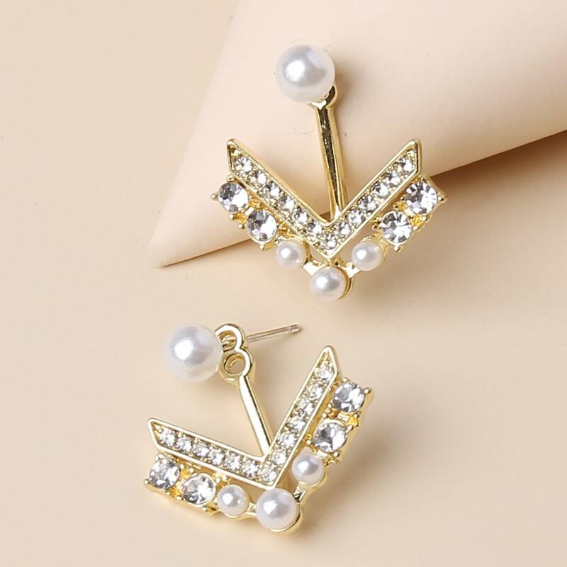 

Rhinestone Arrow Ear Jacket, White
