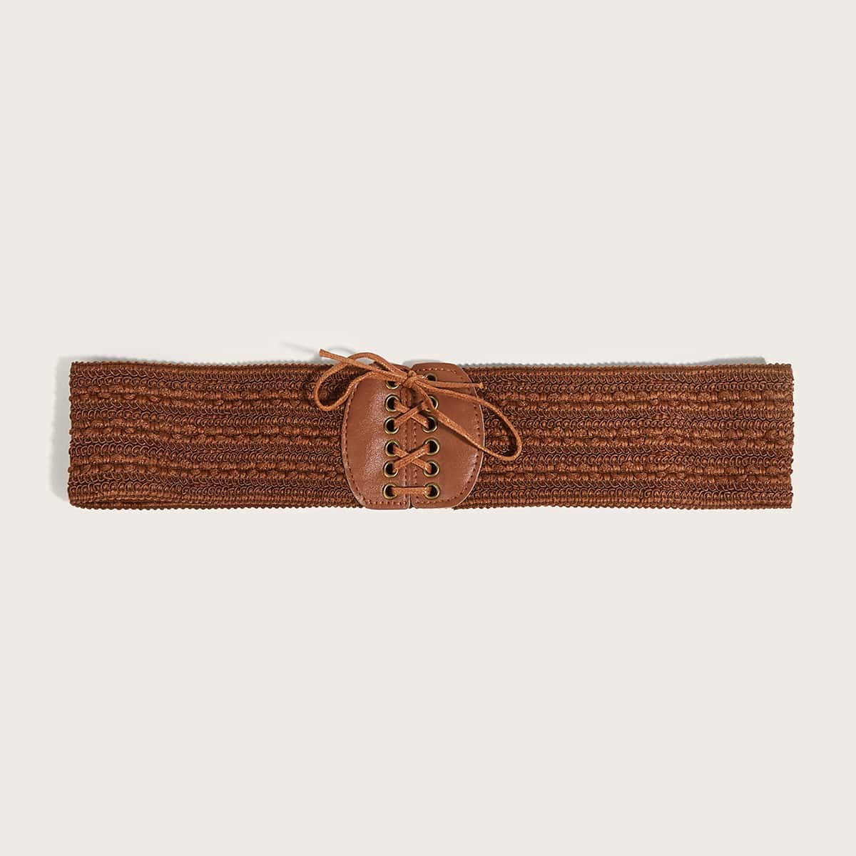

Lace Up Front Belt, Camel