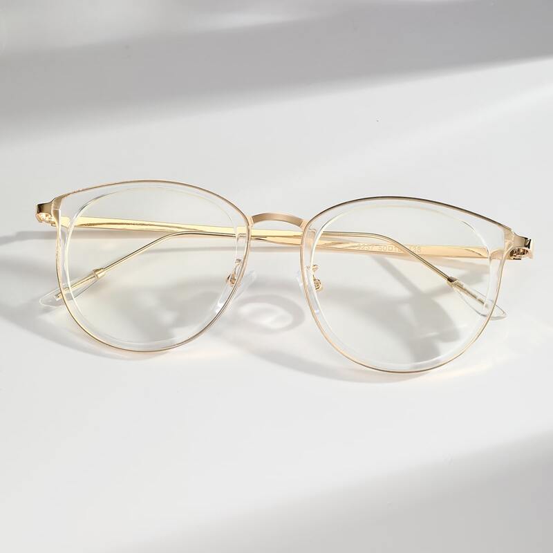 

Guys Metal Frame Eyeglasses, Gold