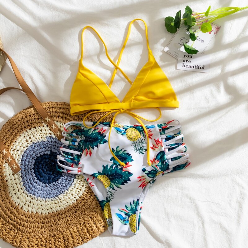 

Tropical Triangle Bikini Swimsuit, Multicolor