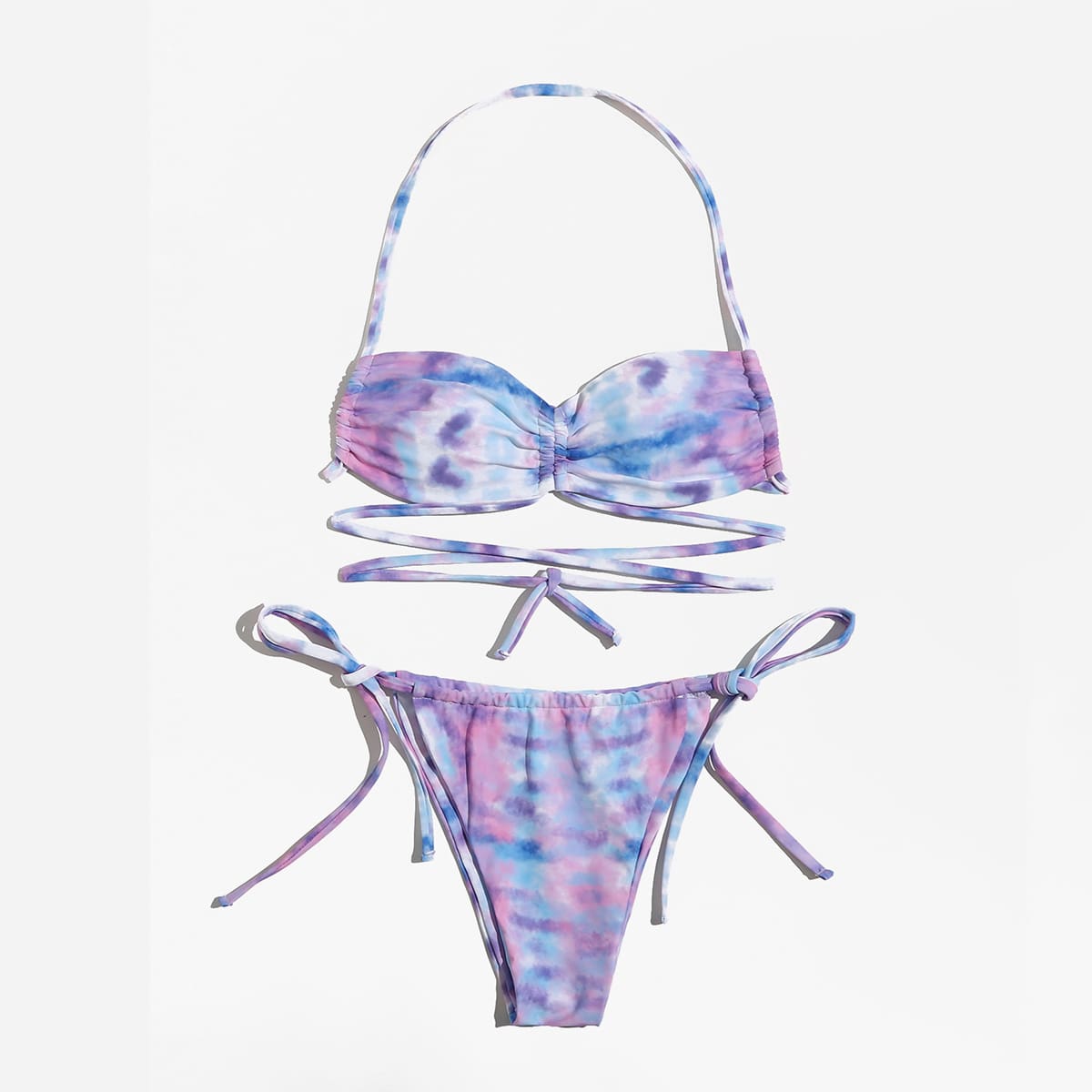 

Tie Dye Halter Bikini Swimsuit, Multicolor