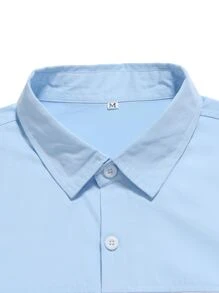 Manfinity Homme Men Cut And Sew Panel Short Sleeve Button Up Color Block Golf Casual Shirt, Boyfriend Gift - Multicolor - View 4