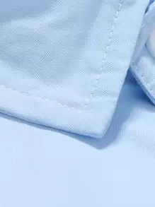 Manfinity Homme Men Cut And Sew Panel Short Sleeve Button Up Color Block Golf Casual Shirt, Boyfriend Gift - Multicolor - View 5