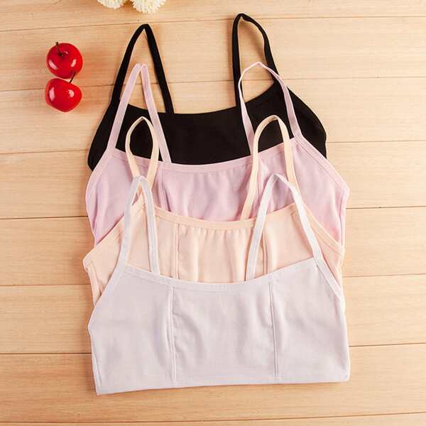 

Girls 4pack Solid Bra, Multicolor