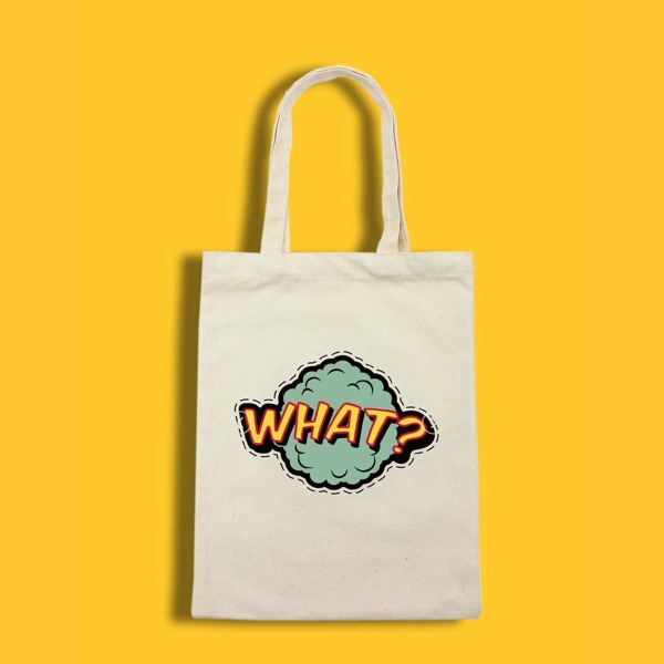 

Letter Graphic Canvas Shopper Bag, Beige