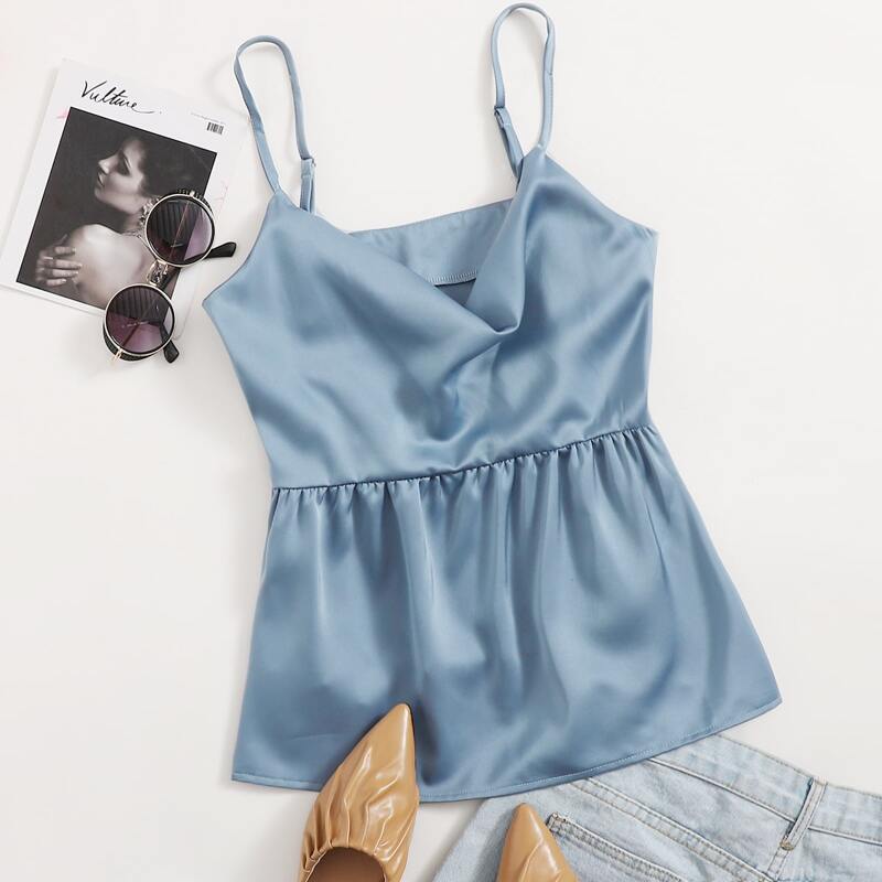 

Solid Satin Cami, Dusty blue