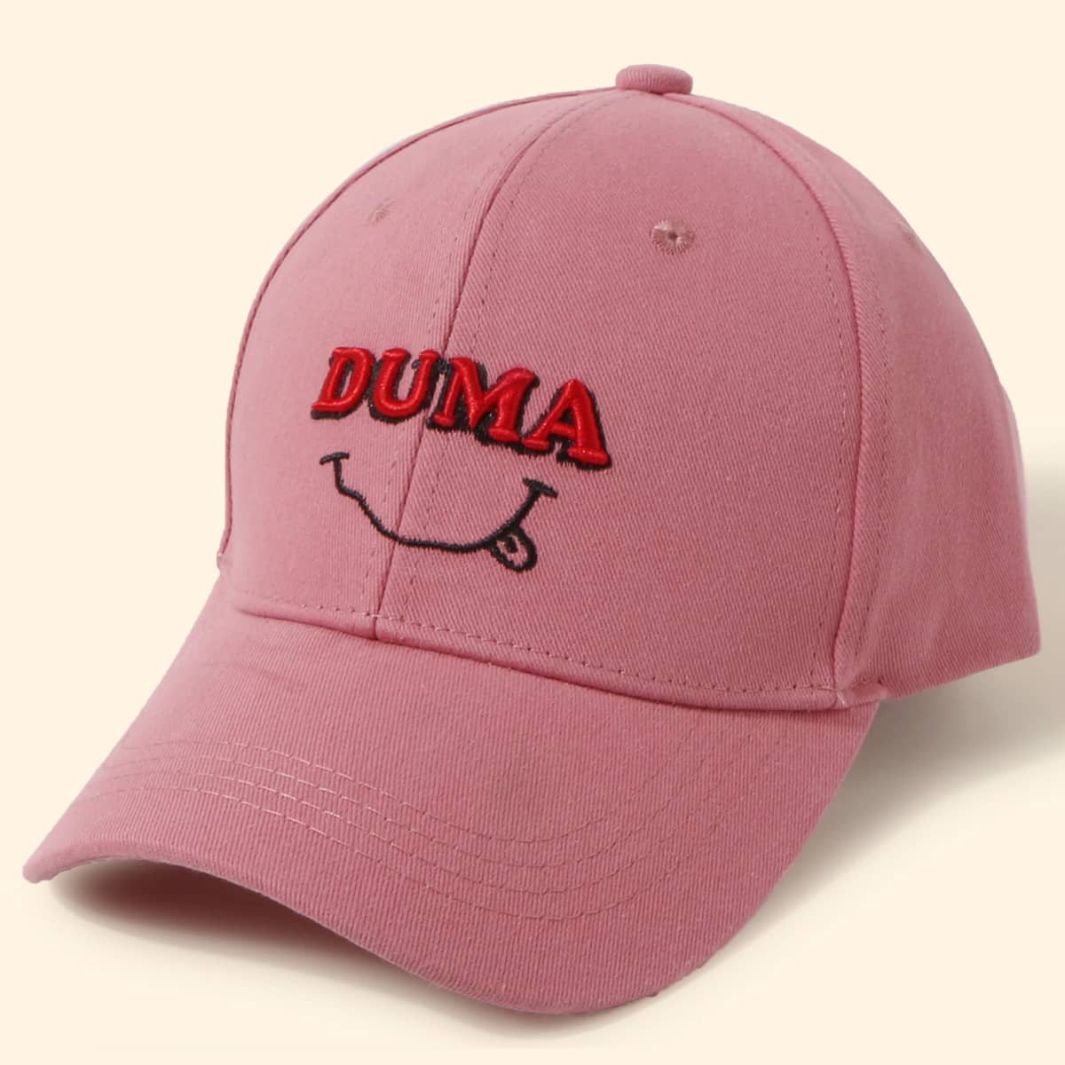

Letter Embroidery Baseball Cap, Dusty pink
