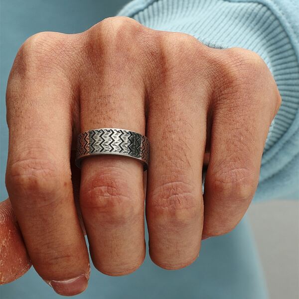 

Men Two Tone Ring, Silver