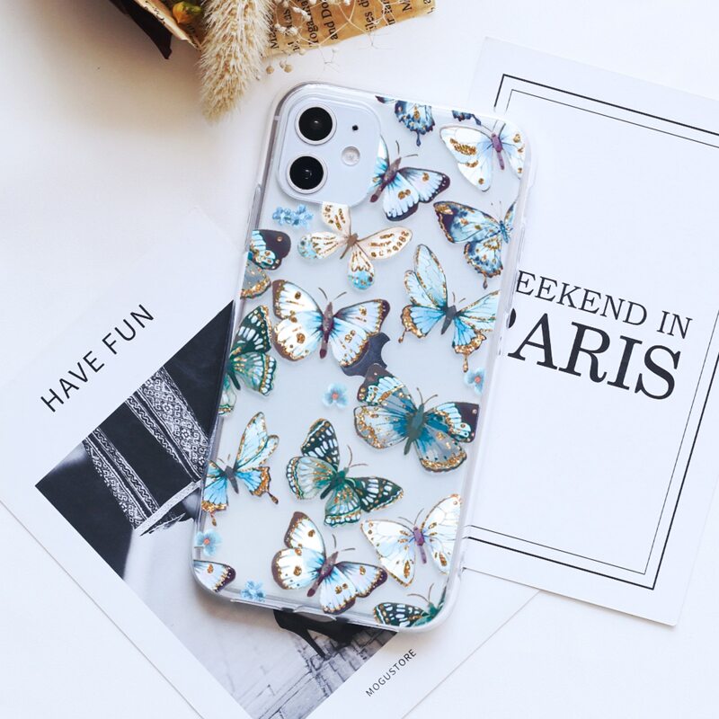 

Butterfly Clear iPhone Case, Multicolor