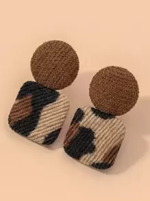 Andkiss Square & Round Design Earrings - Multicolor - View 3