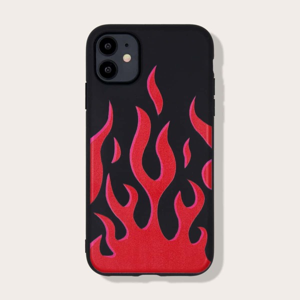 

Fire Pattern iPhone Case, Red