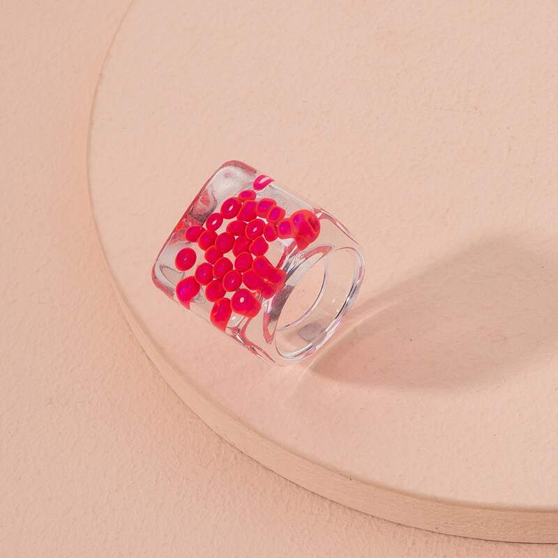 

1pc Clear Ring, Red