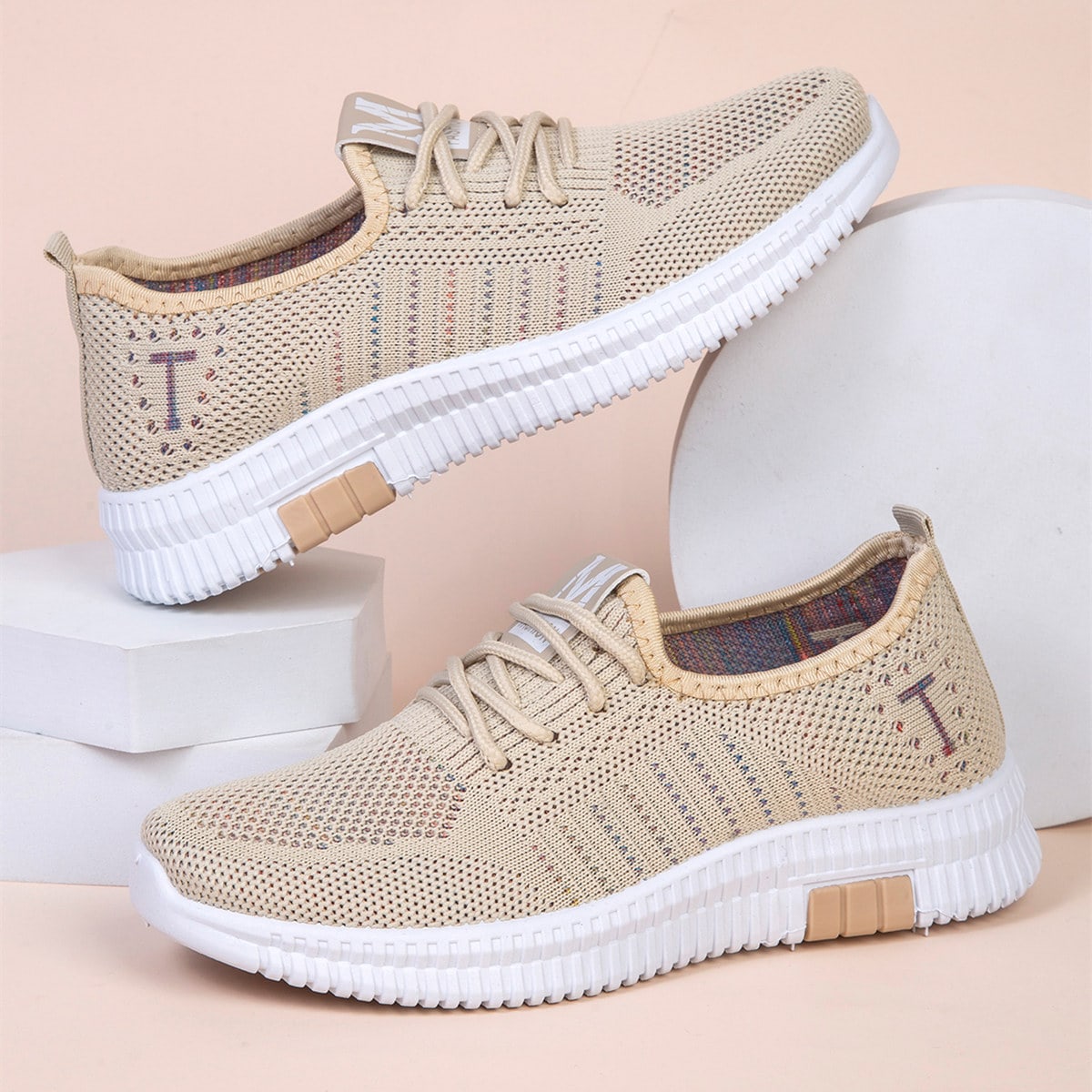 Image of Lace Up Decor Running Shoes