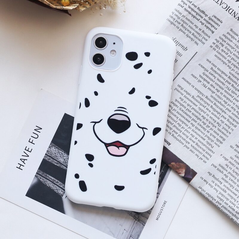 

Dalmatian Print iPhone Case, White