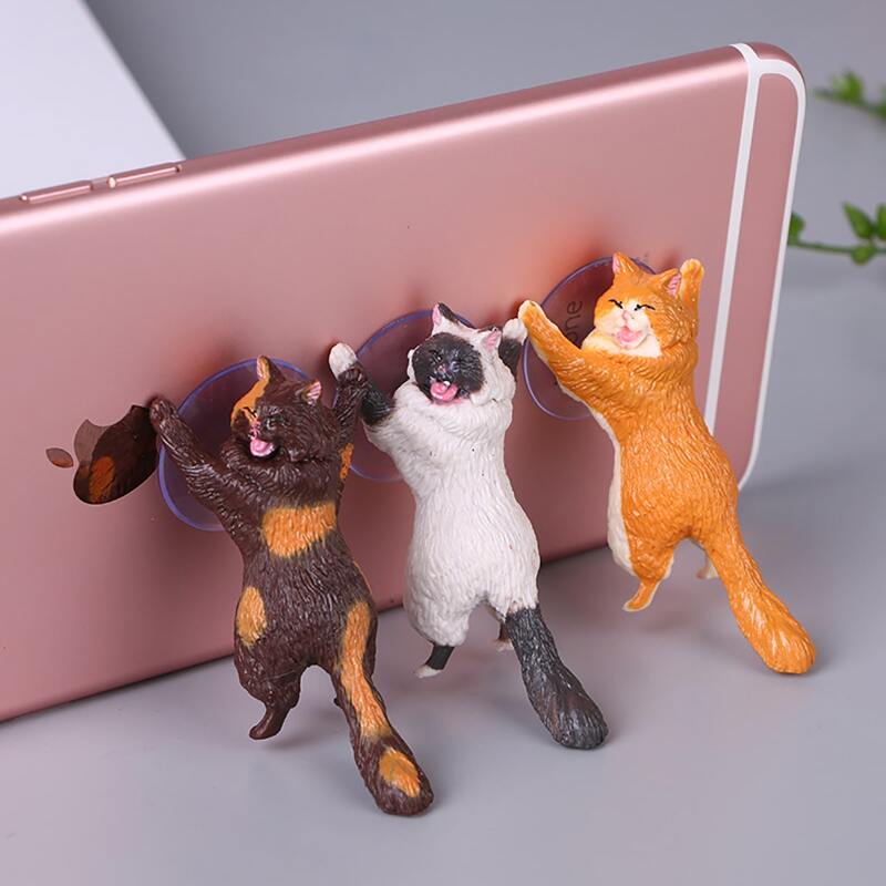 

1pc Random Cat Design Phone Holder, Multicolor