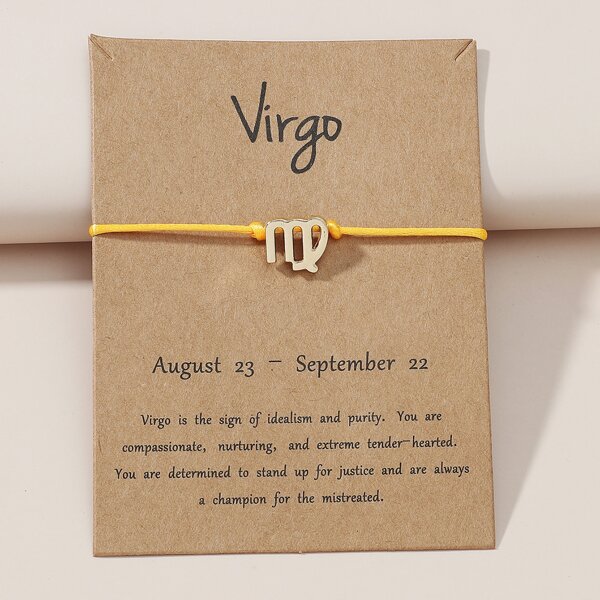 

Girls Virgo Zodiac Sign Decor Bracelet, Yellow