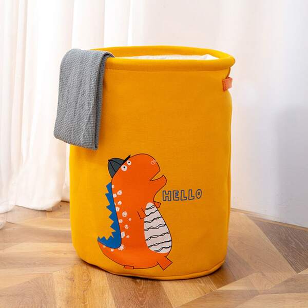 

Dinosaur Print Clothes Storage Basket, Yellow