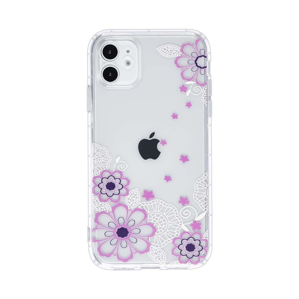 

Flower Print Clear iPhone Case