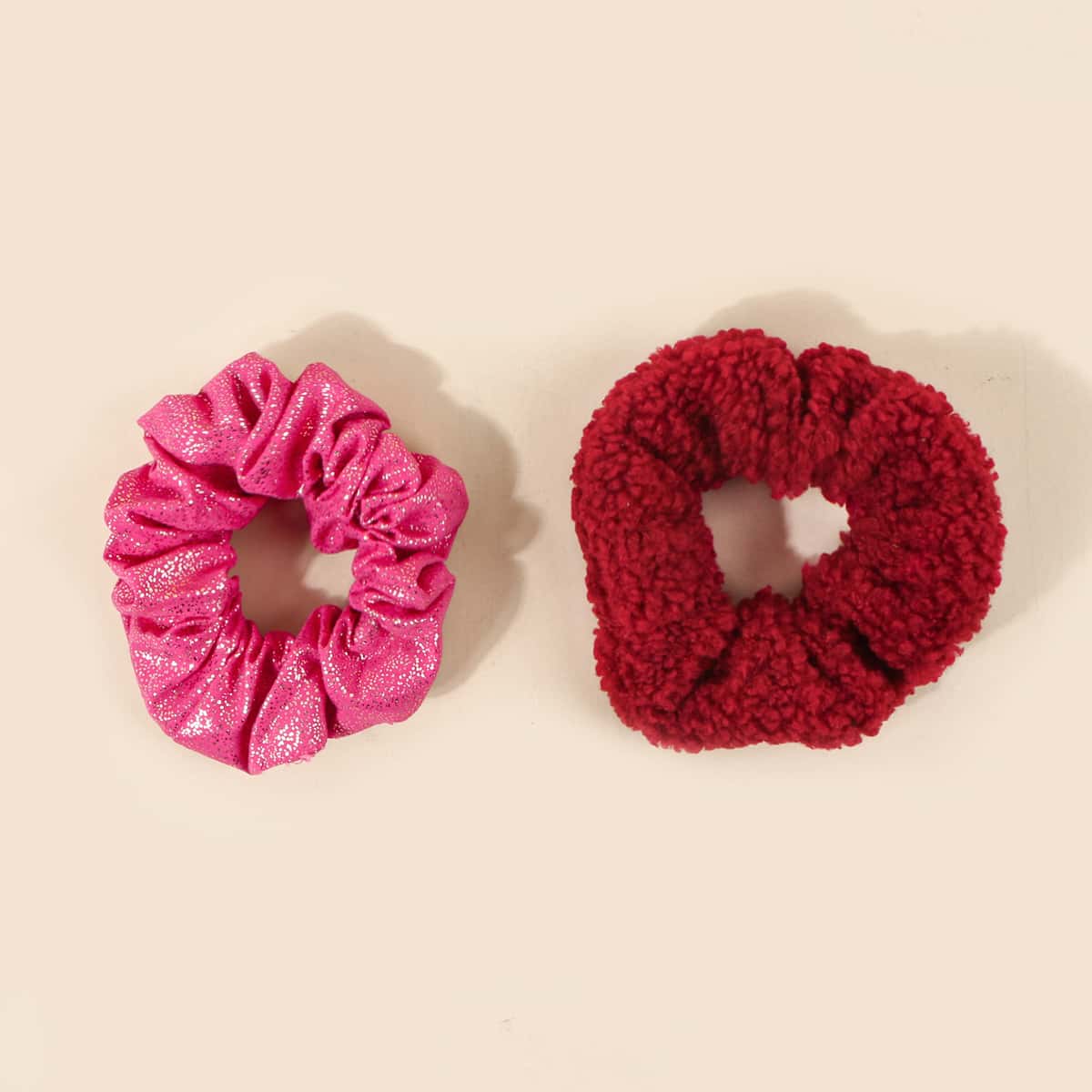 

2pcs Glitter Scrunchie, Multicolor