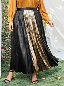 SHEIN Váy Plus Size Dây kéo Khối Màu Hấp dẫn - Nhiều màu - Xem 1