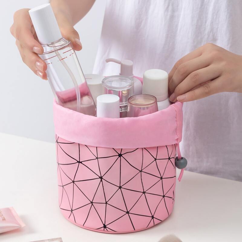 

Geometric Pattern Cosmetic Storage Bag, Pink