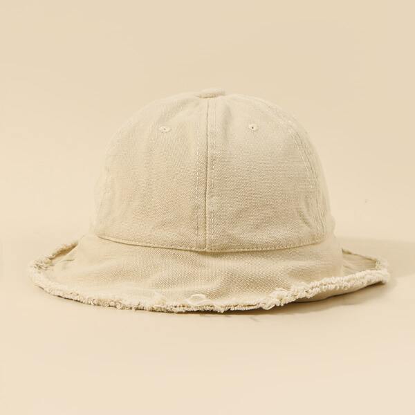 

Toddler Kids Solid Bucket Hat, Beige