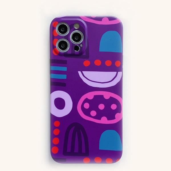 

Abstract Art iPhone Case, Purple