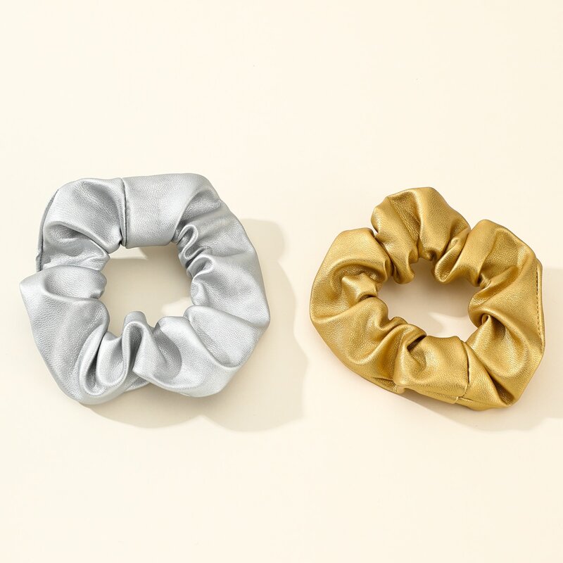 

2pcs Metallic Scrunchie, Multicolor
