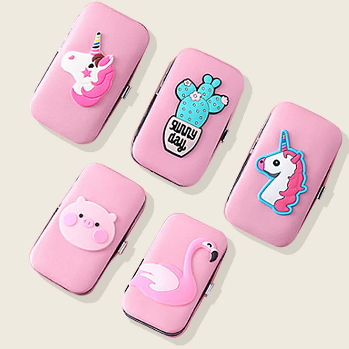 

1set Random Cartoon Pattern Nail Clipper, Multicolor