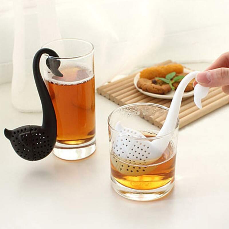 

1pc Swan Shaped Tea Infuser, Black