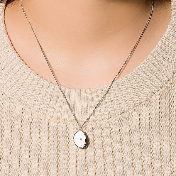 

Minimalist Pendant Necklace, Silver