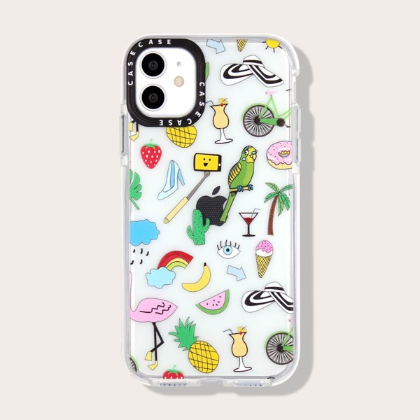 

Чехол для iPhone с мультипликационным принтом, Многоцветный
