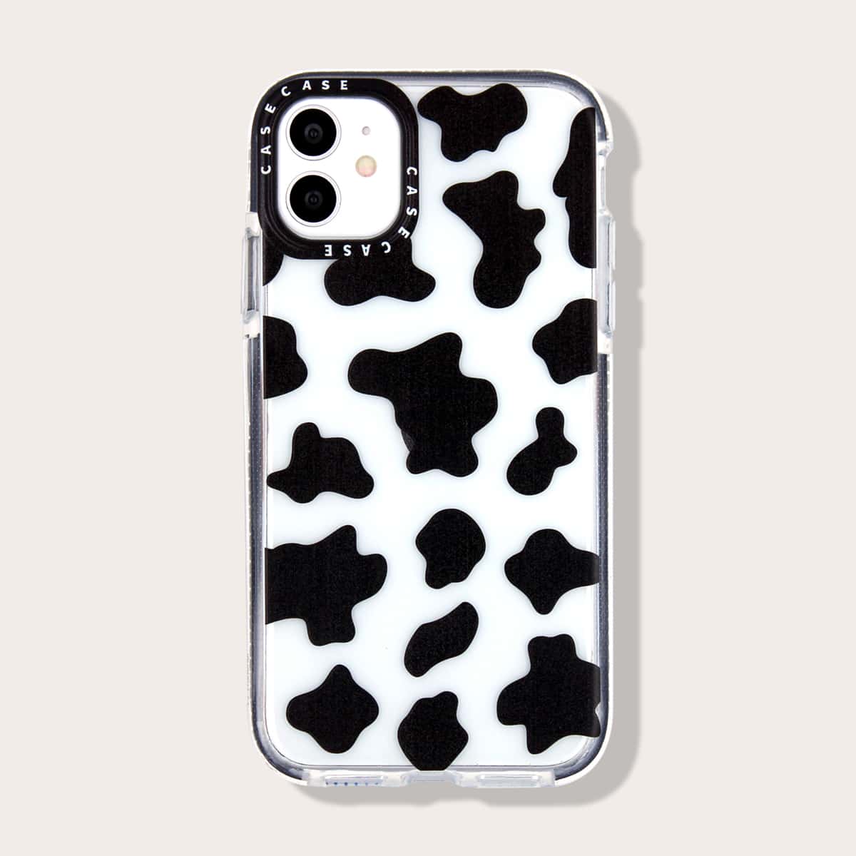 

Cow Print iPhone Case, Black and white
