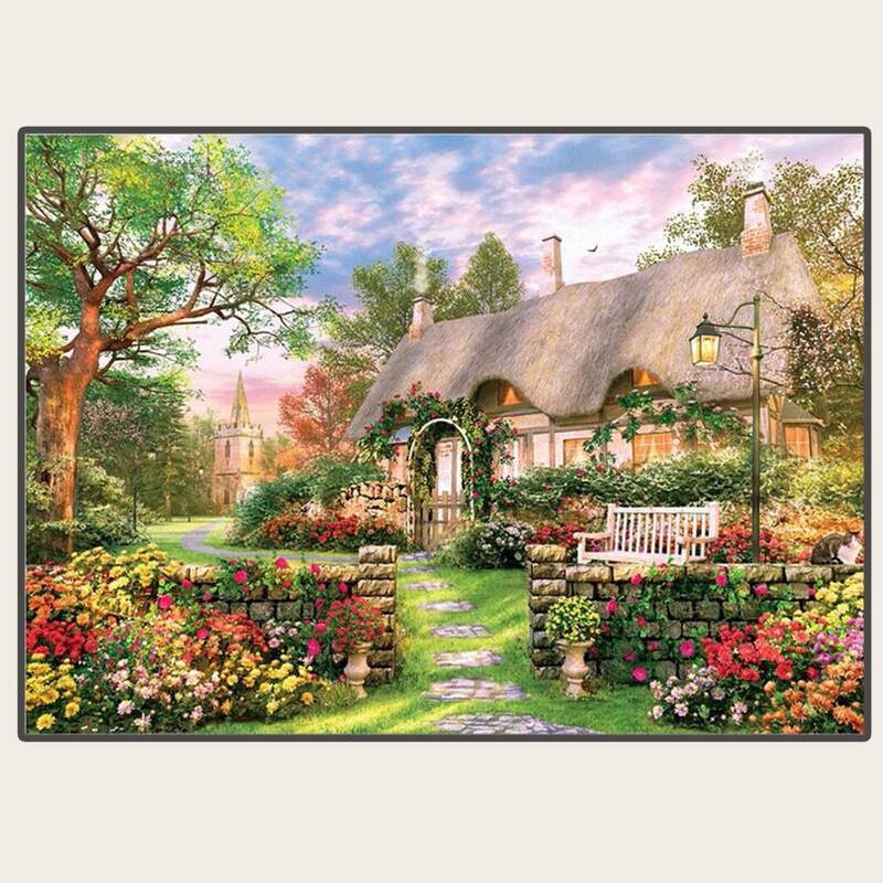 

Garden House Diamond Painting Without Frame, Multicolor