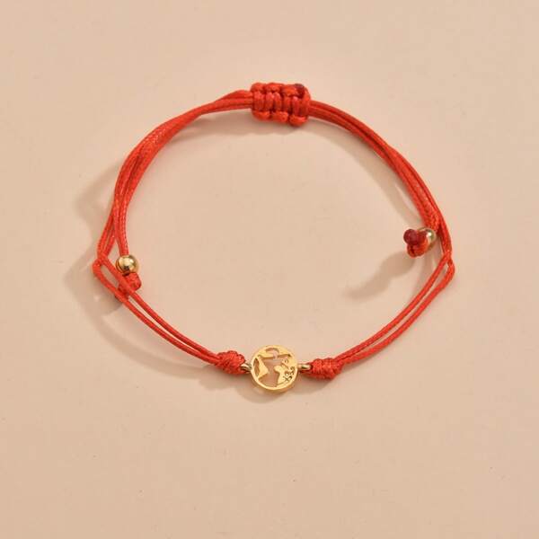 

Map Decor Bracelet, Red