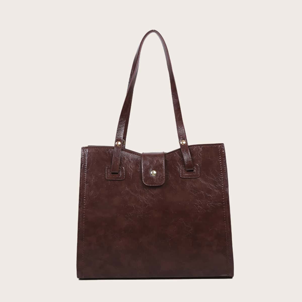 

Minimalist Tote Bag, Chocolate brown