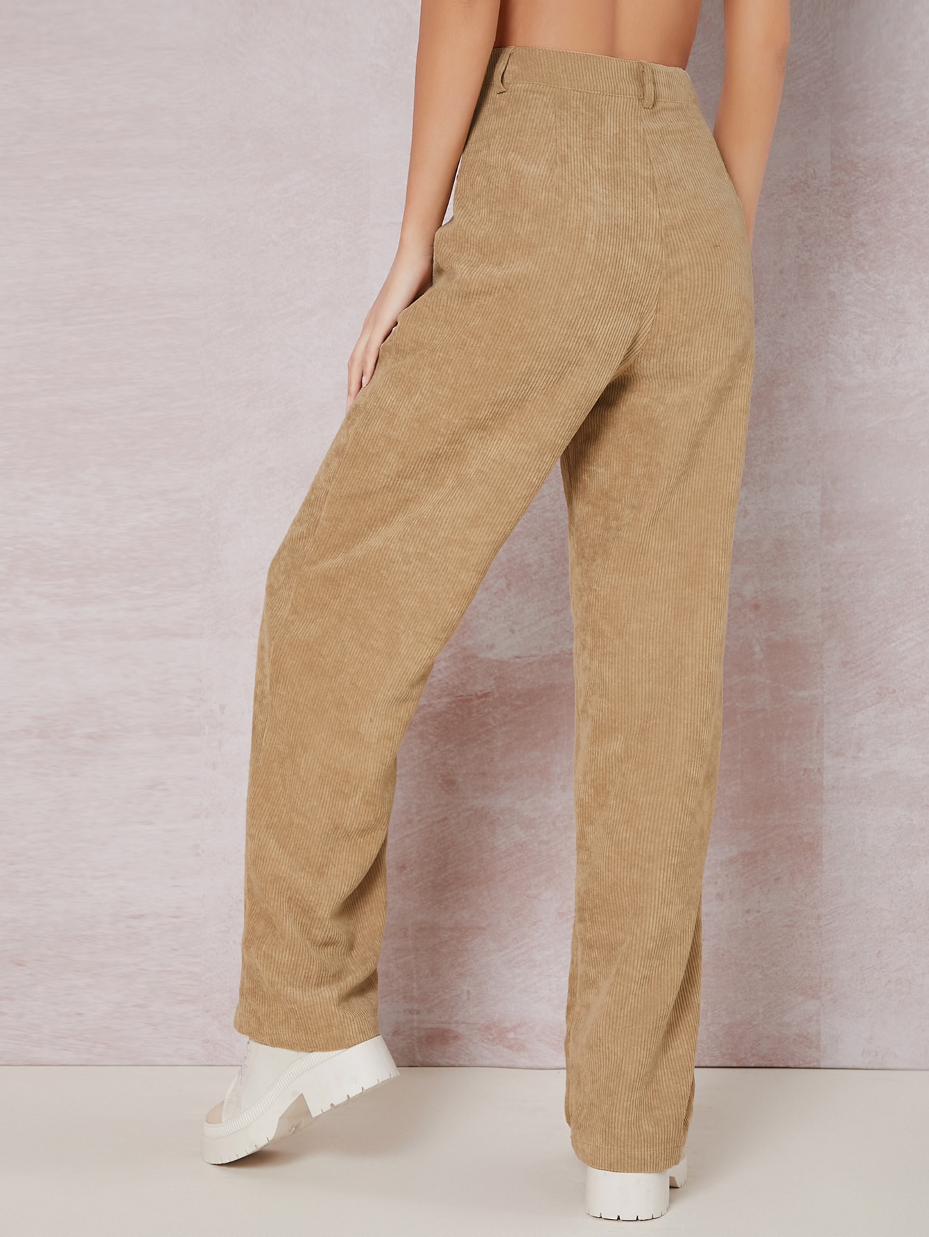 SHEIN Corduroy High Waisted Wide-Leg 