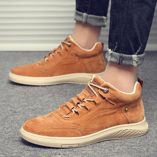 

Men Lace Up Front Skate Shoes, Ginger