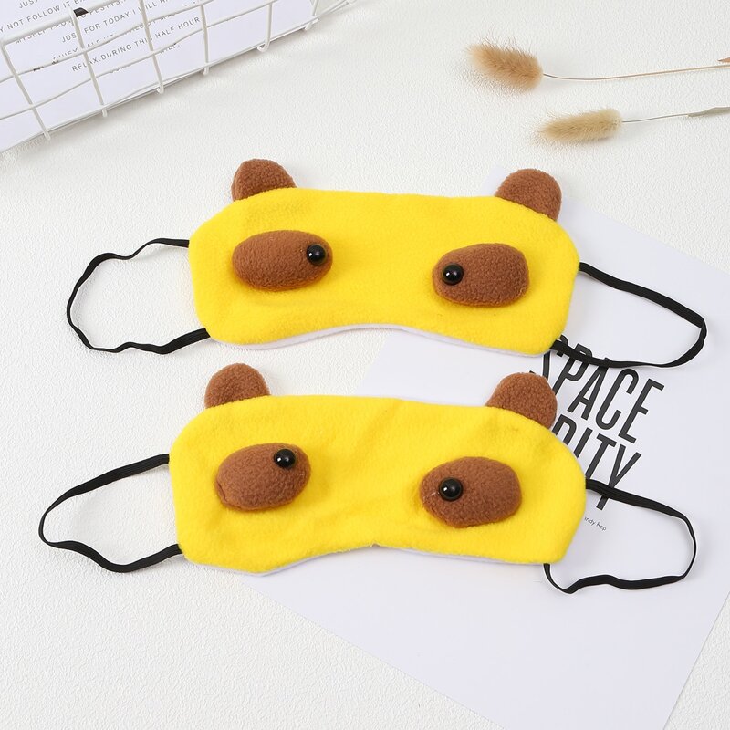 

1pc Cartoon Animal Eye Cover, Yellow