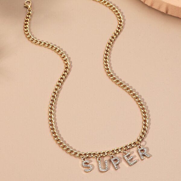 

Letter Pendant Necklace, Gold