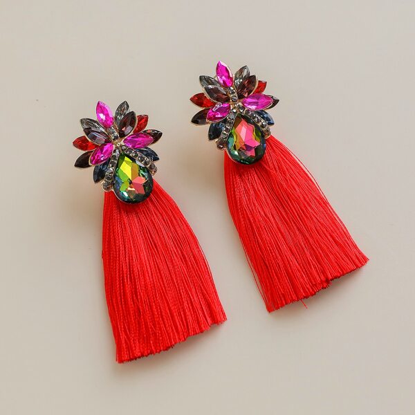 

Tassel Decor Earrings, Red