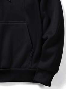 ROMWE MEN Anime Áo nỉ Nam Dây kéo Túi Lễ Các Thánh Đường phố - màu đen - Xem 4