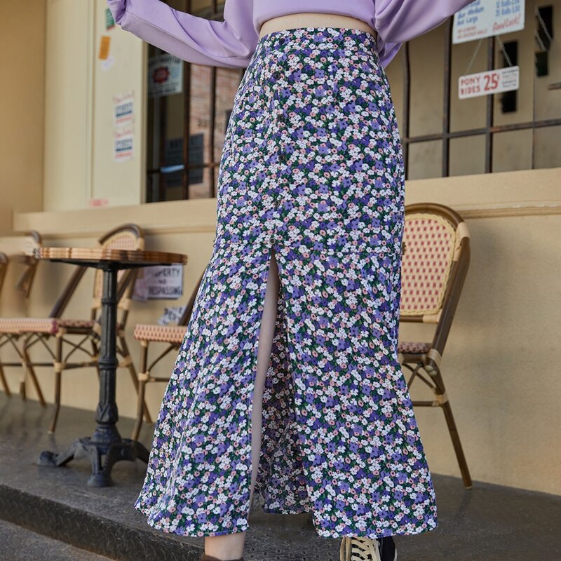 

Ditsy Floral Split Skirt, Multicolor