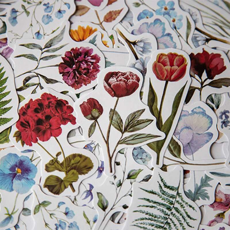 

30pcs Floral Pattern Sticker, Multicolor