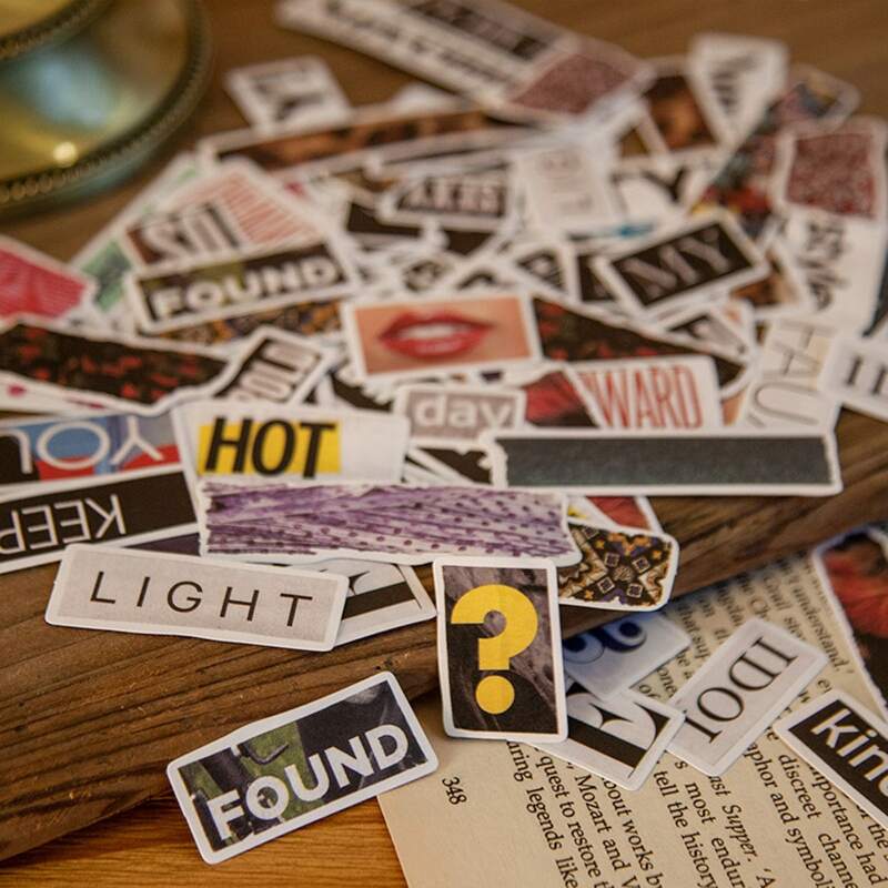 

100pcs Random Letter Graphic Sticker, Multicolor