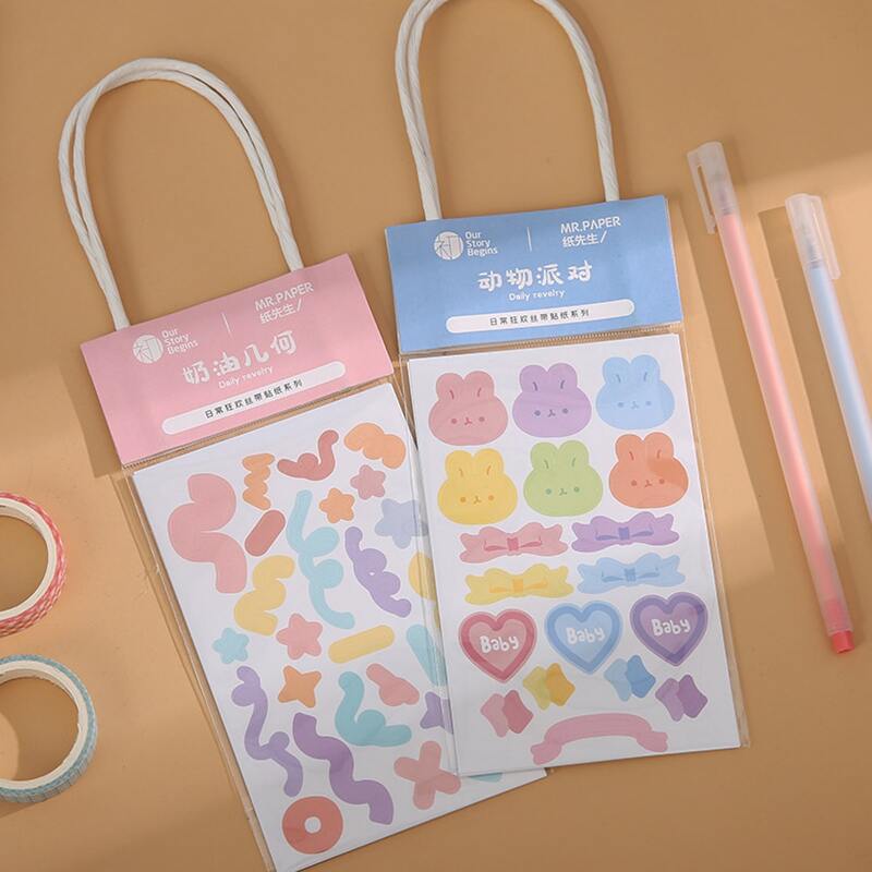 

4sheets Random Cartoon Hand Account Sticker, Multicolor