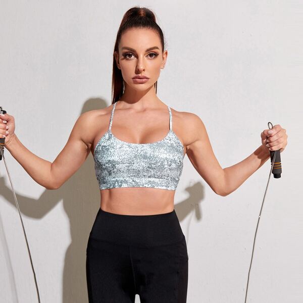 

All Over Print Sports Bra, Multicolor