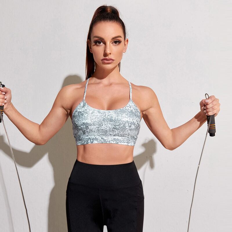 

All Over Print Sports Bra, Multicolor